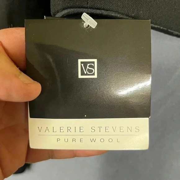 Valerie Stevens Coat jacket women’s size 10 pure Wool black cute trendy - Picture 2 of 7